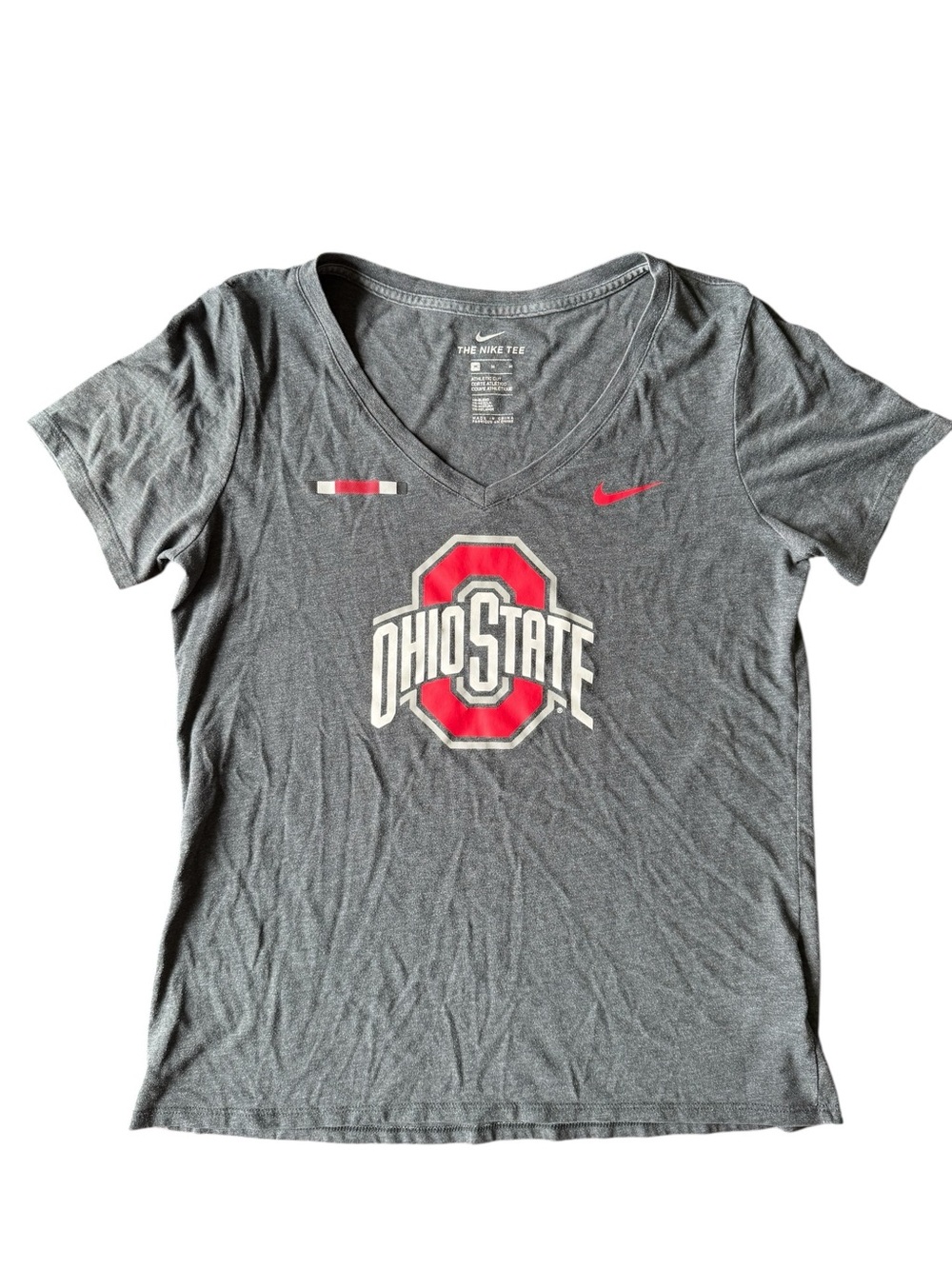 Nike Women Ohio State T Shirt Womens Medium Athletic Casual Grey